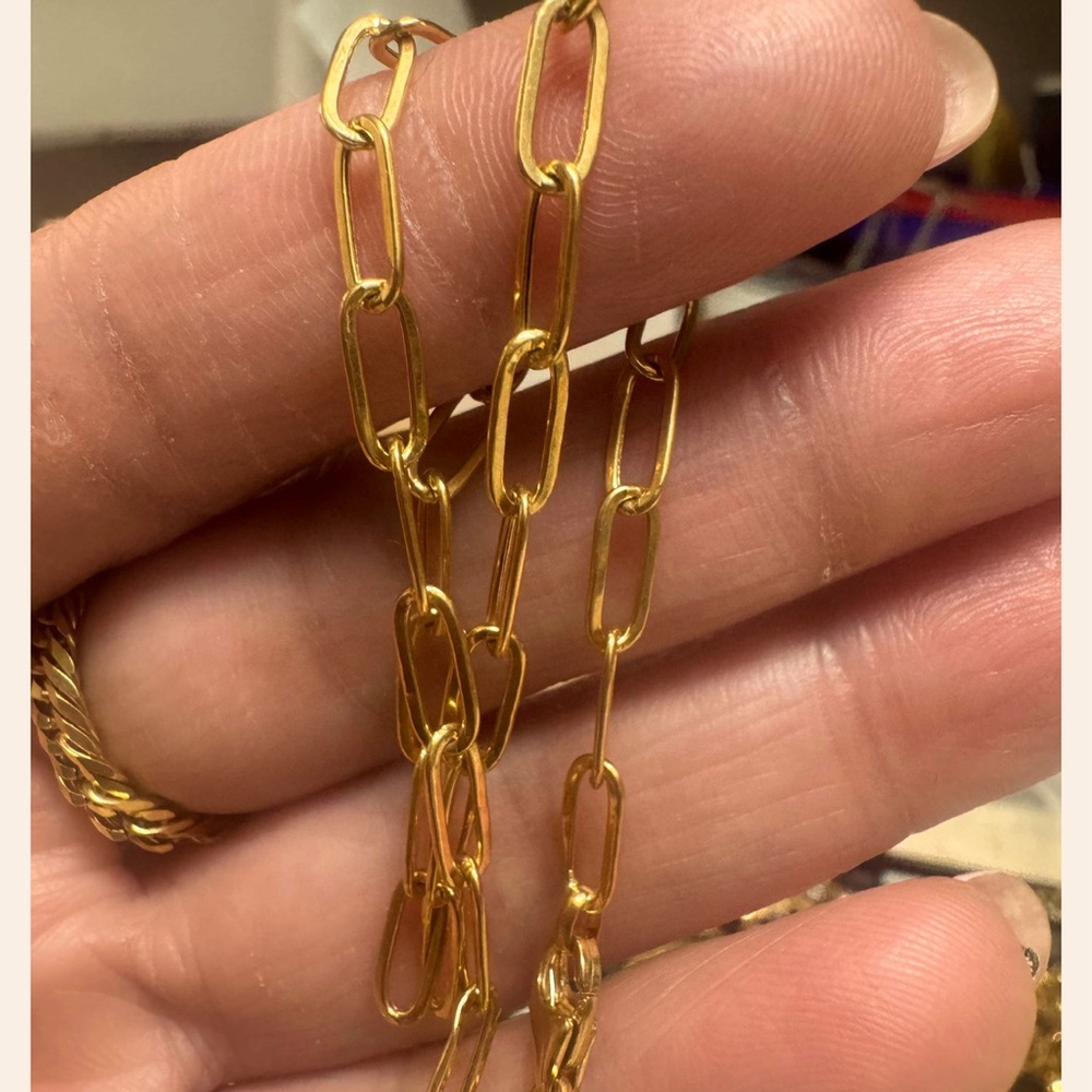 18k ANKLET SD PURE yellow GOLD in 23cm
2.5 grams